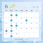 6月の定休日・スタッフ出勤日のご案内です。