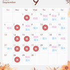 9月・10月の定休日・スタッフ出勤日のご案内です。